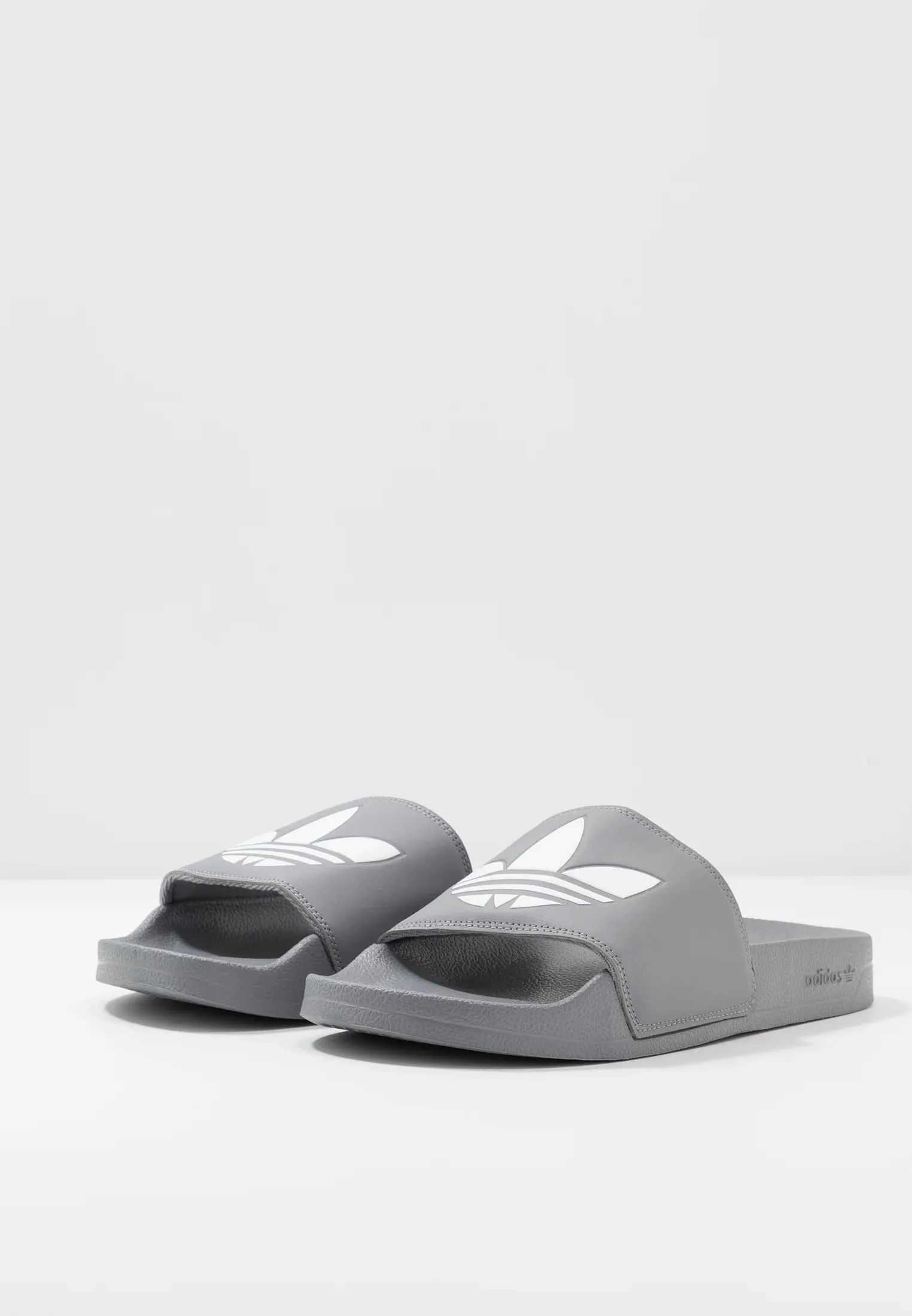 Adidas Originals Adilette Lite Unisex Flat Sandals, Grey/White