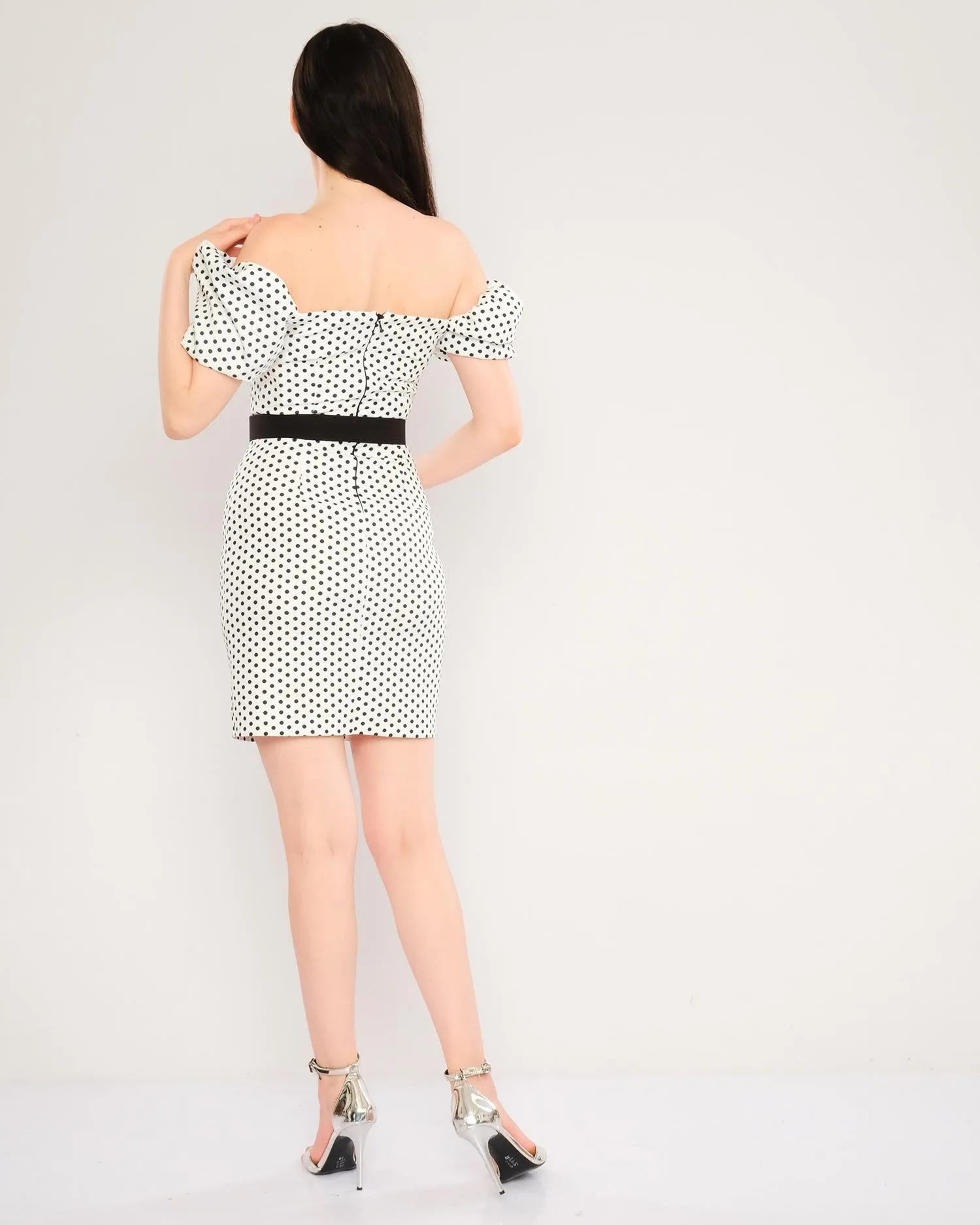 Casual Dresses polka dot Black White