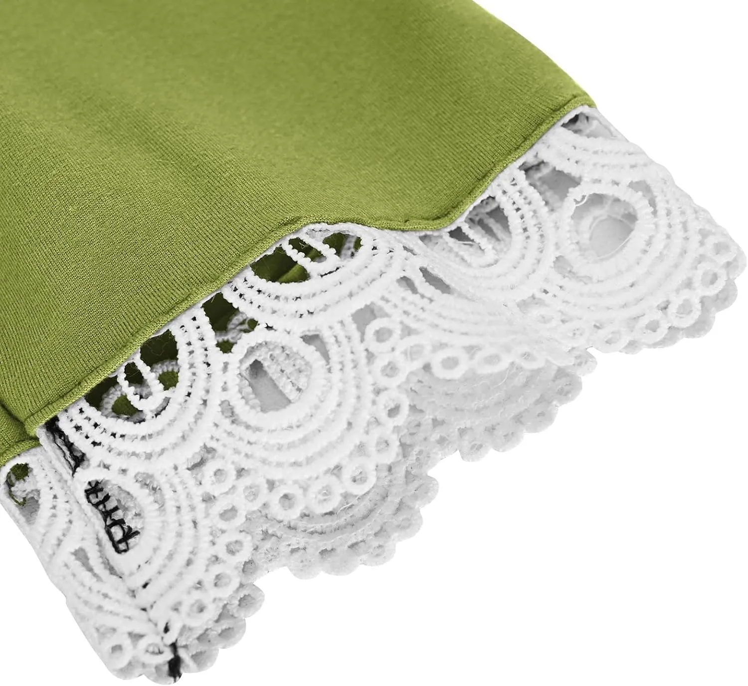 Girls Lace Bottoms Capris Leggings Stretchy Yoga Trim Tights Kids Girls Dance Workout Athletic Skinny Cropped Pants