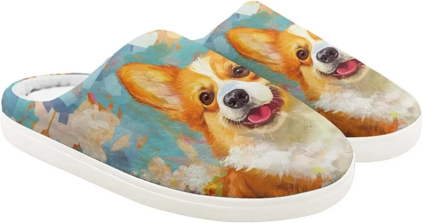 Kids Casual Bedroom Plush Slippers Non Slip Cute Pattern Novelty Home Indoor Slippers