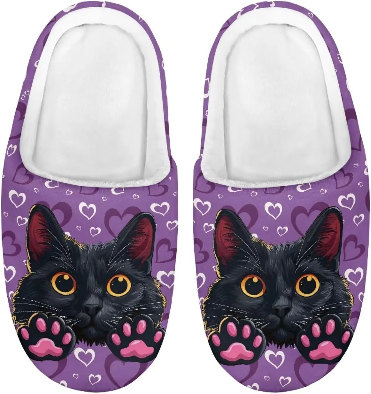 Kids Casual Bedroom Plush Slippers Non Slip Cute Pattern Novelty Home Indoor Slippers