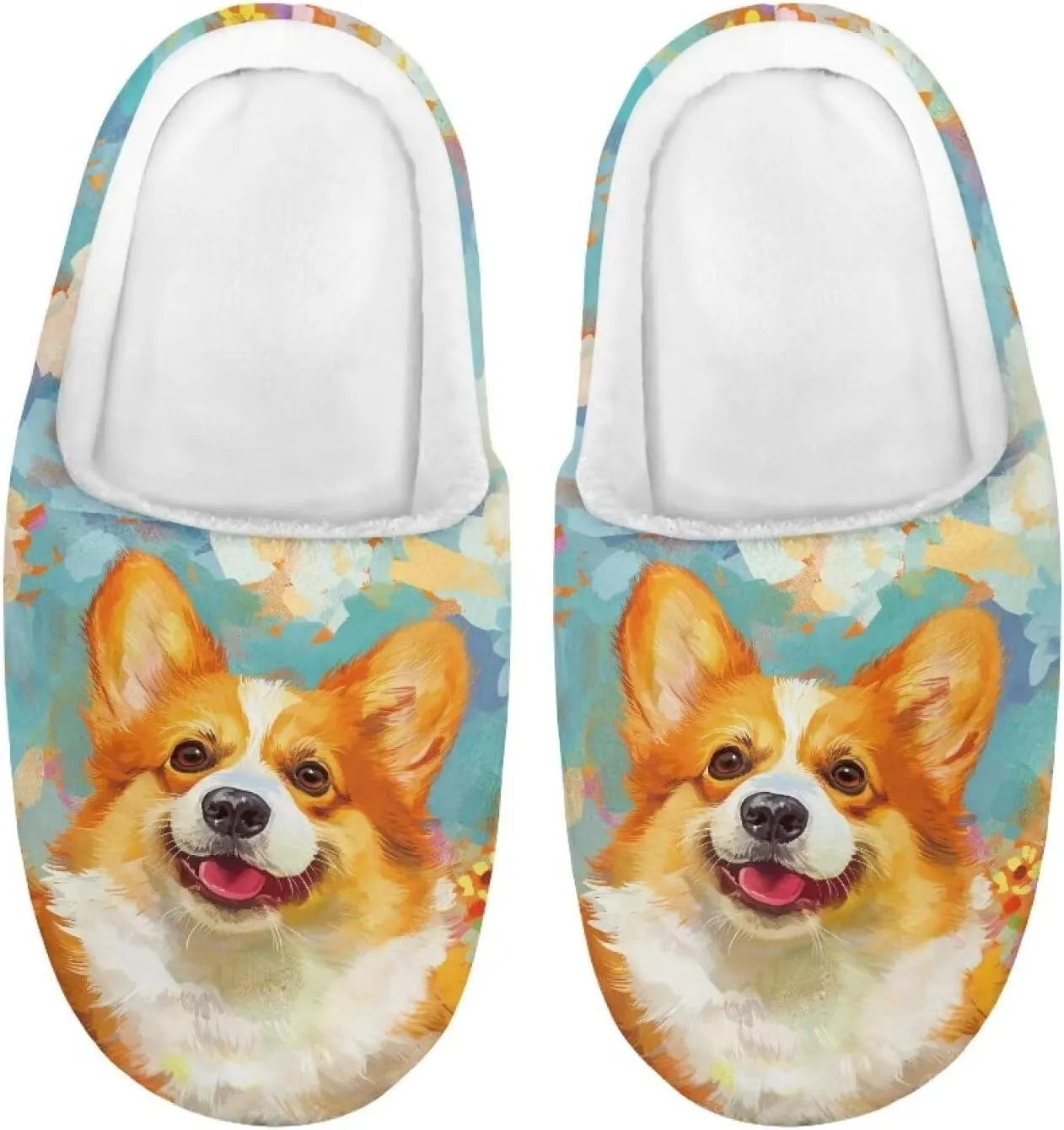 Kids Casual Bedroom Plush Slippers Non Slip Cute Pattern Novelty Home Indoor Slippers