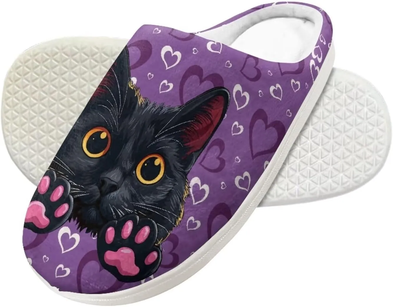 Kids Casual Bedroom Plush Slippers Non Slip Cute Pattern Novelty Home Indoor Slippers