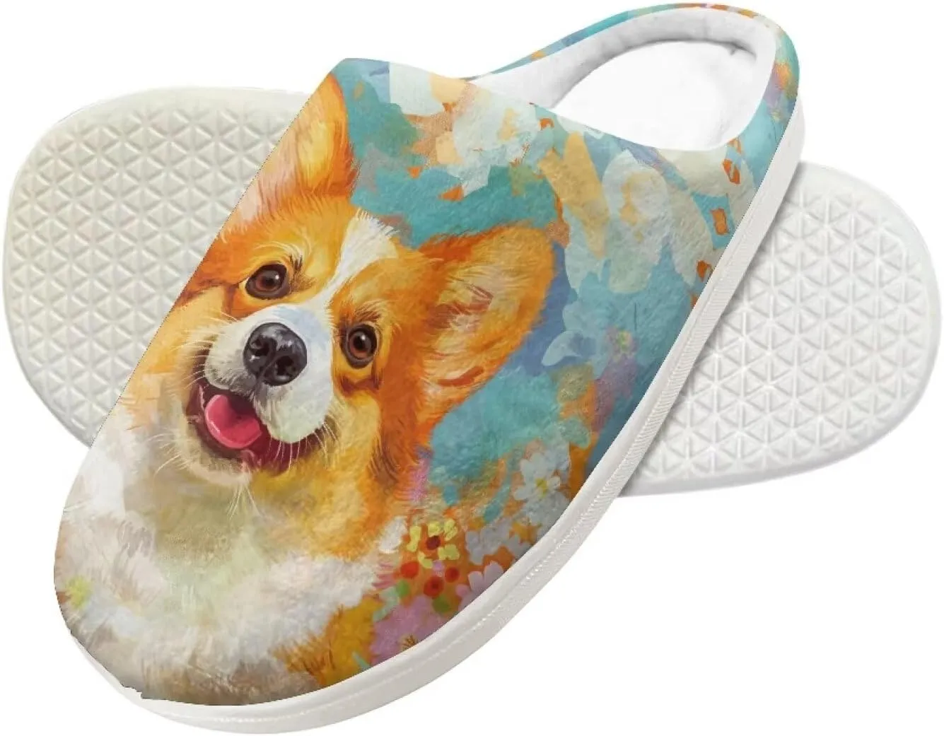 Kids Casual Bedroom Plush Slippers Non Slip Cute Pattern Novelty Home Indoor Slippers