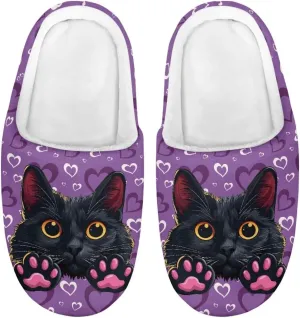 Kids Casual Bedroom Plush Slippers Non Slip Cute Pattern Novelty Home Indoor Slippers