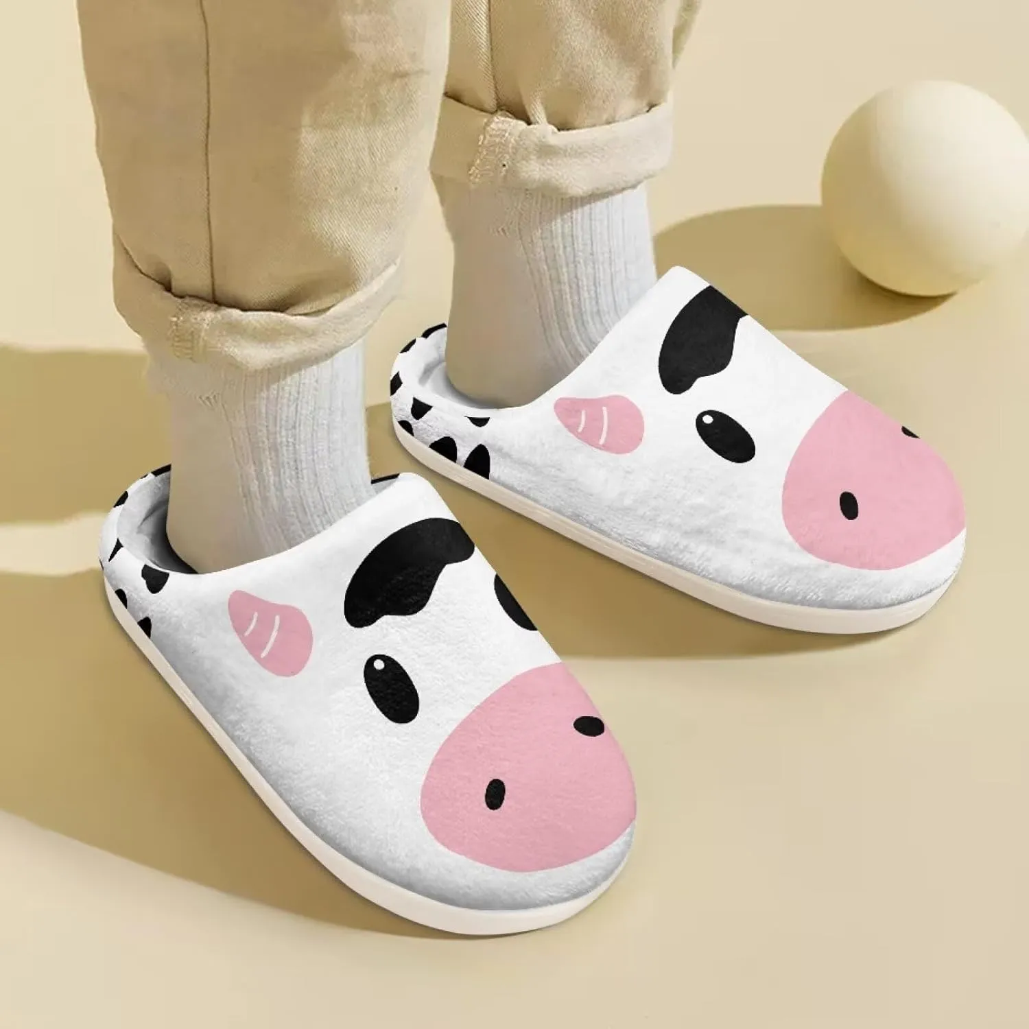 Kids Winter Plush Slippers Non Slip Bedroom Home Slippers for Girls Boys Size 9-15