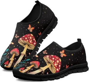 Mushroom Shoes for Women Slip On Casual Walking Sneakers Breathable Lightweight Athletic Running Shoes Mesh Non Slip Gym Workout Shoes