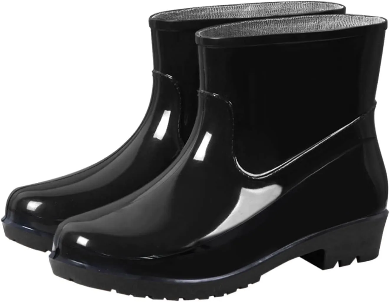 Rain Boots for Women Booties Short Waterproof Chelsea Boots Ankle Platform Rubber with Chunky Heel Rain Boots Outdoor Garden