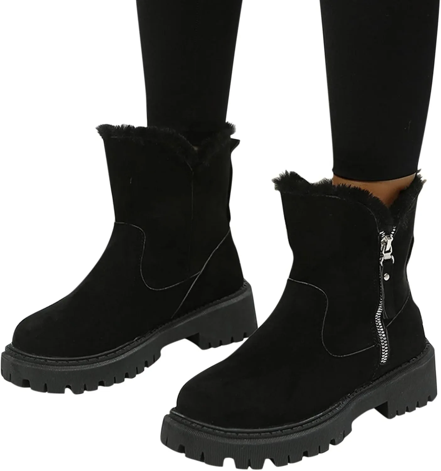 Women Snow Boots Waterproof Womens Waterproof Winter Ankle Boots Womens Wide Width Snow Boots Tall Women's Winter Ankle Booties Botas TRmicas Para Mujer Antileslisante