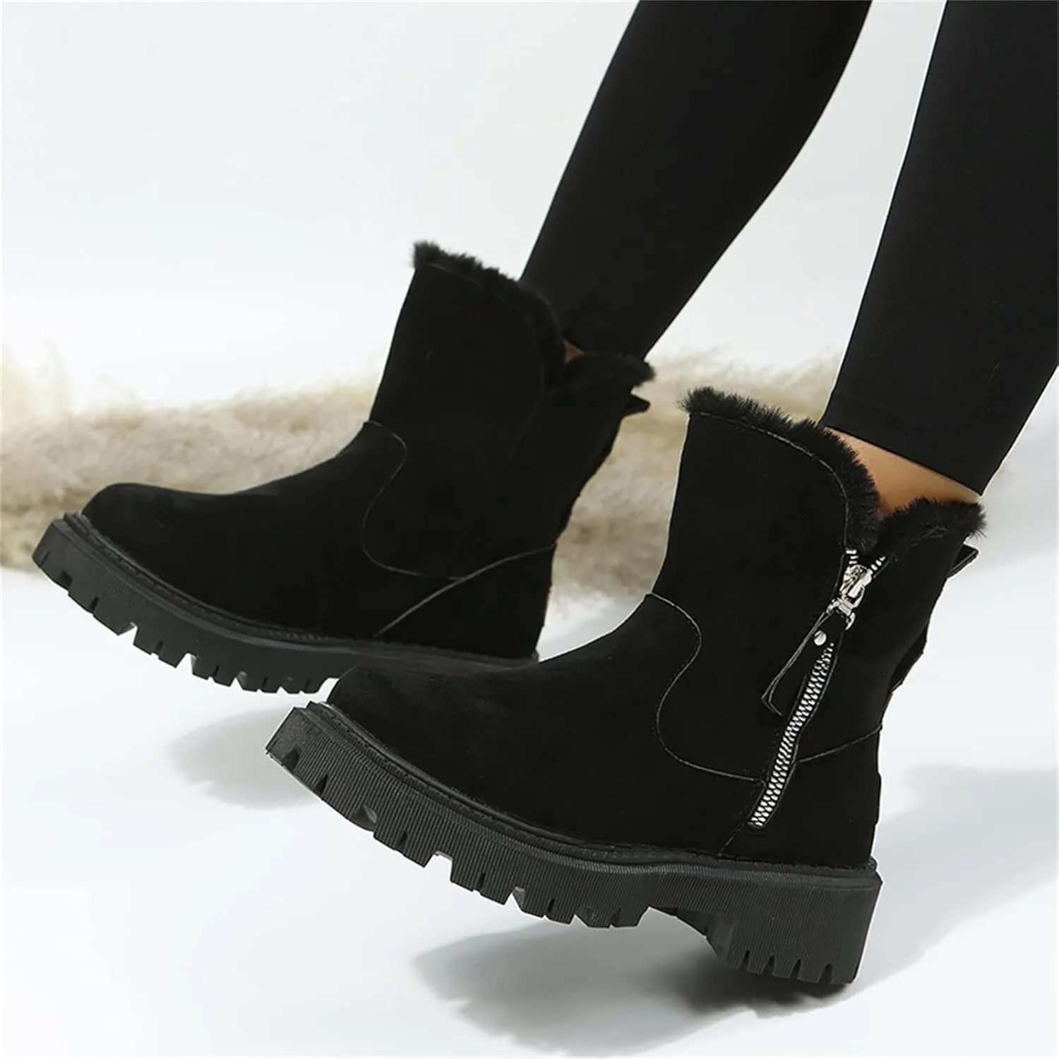 Women Snow Boots Waterproof Womens Waterproof Winter Ankle Boots Womens Wide Width Snow Boots Tall Women's Winter Ankle Booties Botas TRmicas Para Mujer Antileslisante