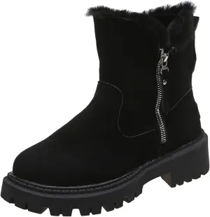 Women Snow Boots Waterproof Womens Waterproof Winter Ankle Boots Womens Wide Width Snow Boots Tall Women's Winter Ankle Booties Botas TRmicas Para Mujer Antileslisante