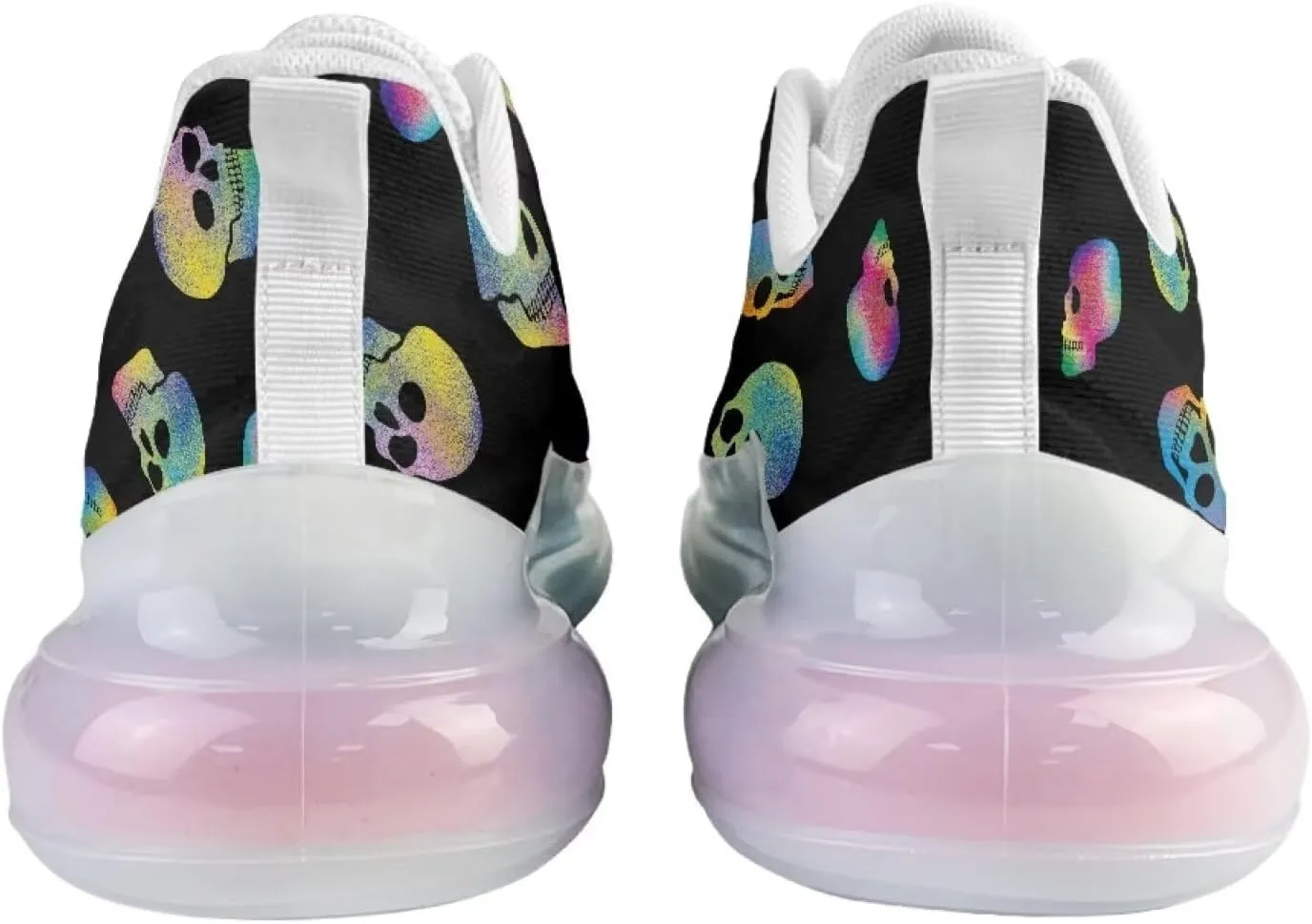 Women's Skull Sneaker Cozy Air Cushion Footwear Travel Sneaker Lightweight Anti-Slip Walking Shoes for Women US 6-11