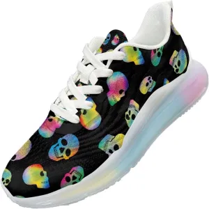 Women's Skull Sneaker Cozy Air Cushion Footwear Travel Sneaker Lightweight Anti-Slip Walking Shoes for Women US 6-11