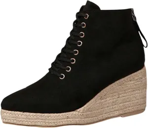 Women's Wedge Shoes Wide Calf Casual Short Boots Heel Zipper Short Mid Calf Boots Casual Boots for Women Mid Calf